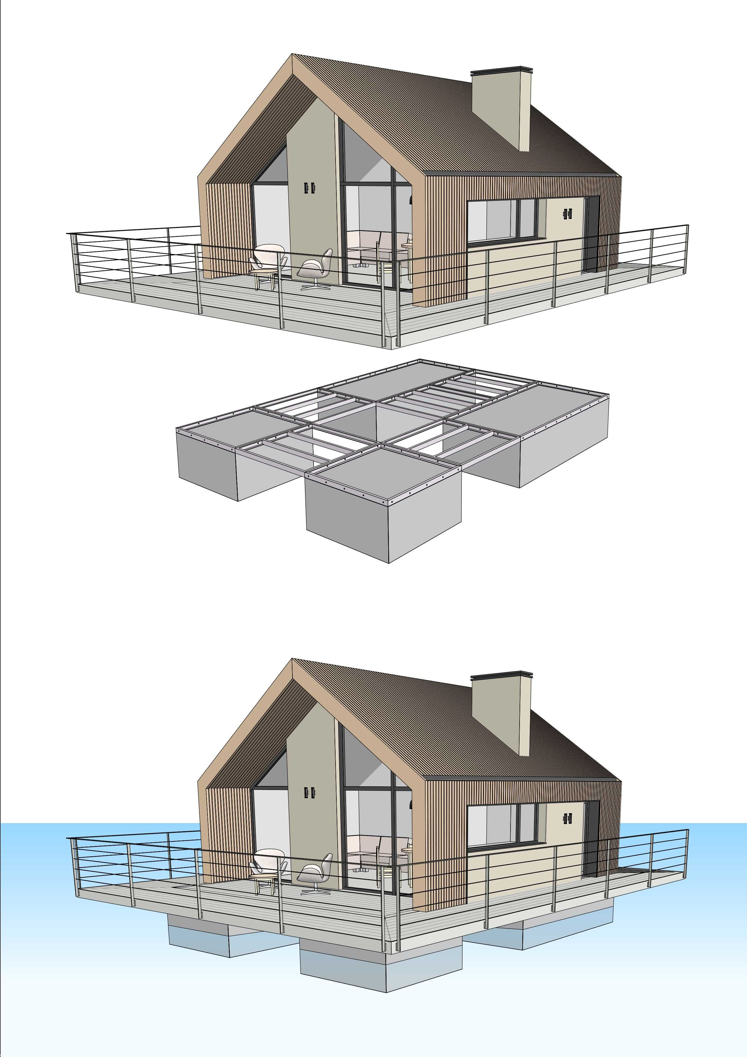 Дома на воде, понтоны. Houseboat. Хаусбот. Floating House. Плав дом.