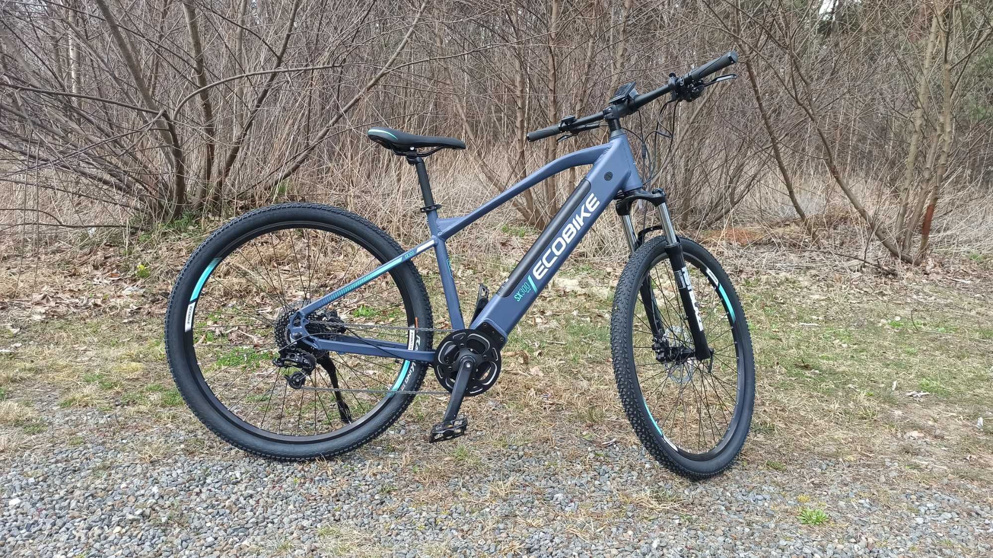 OD RĘKI! rower elektryczny górski MTB Ecobike SX300 Blue, bat. 12,8Ah