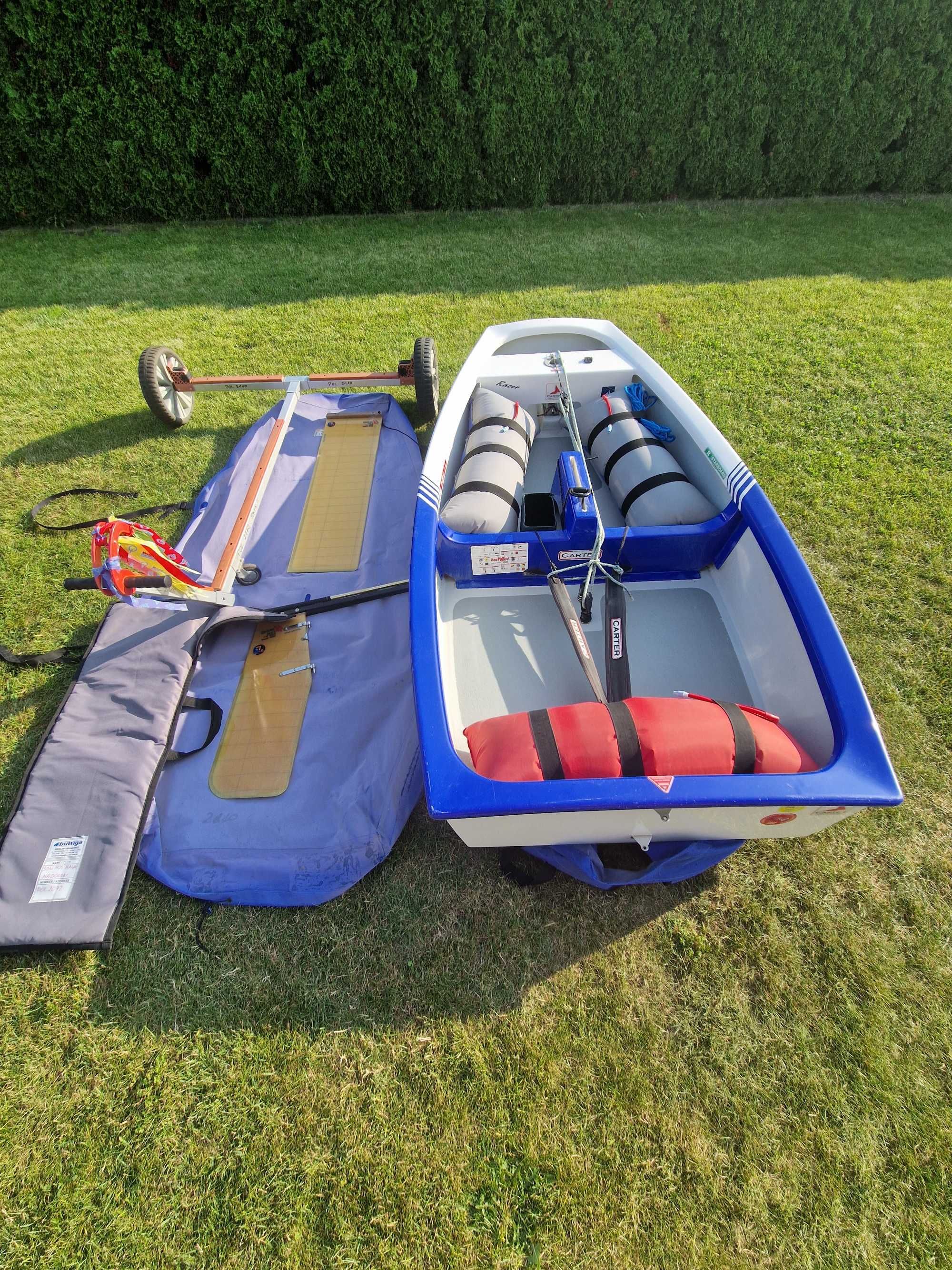 Optimist Carter Race z 2019r. kompletny zestaw regatowy.