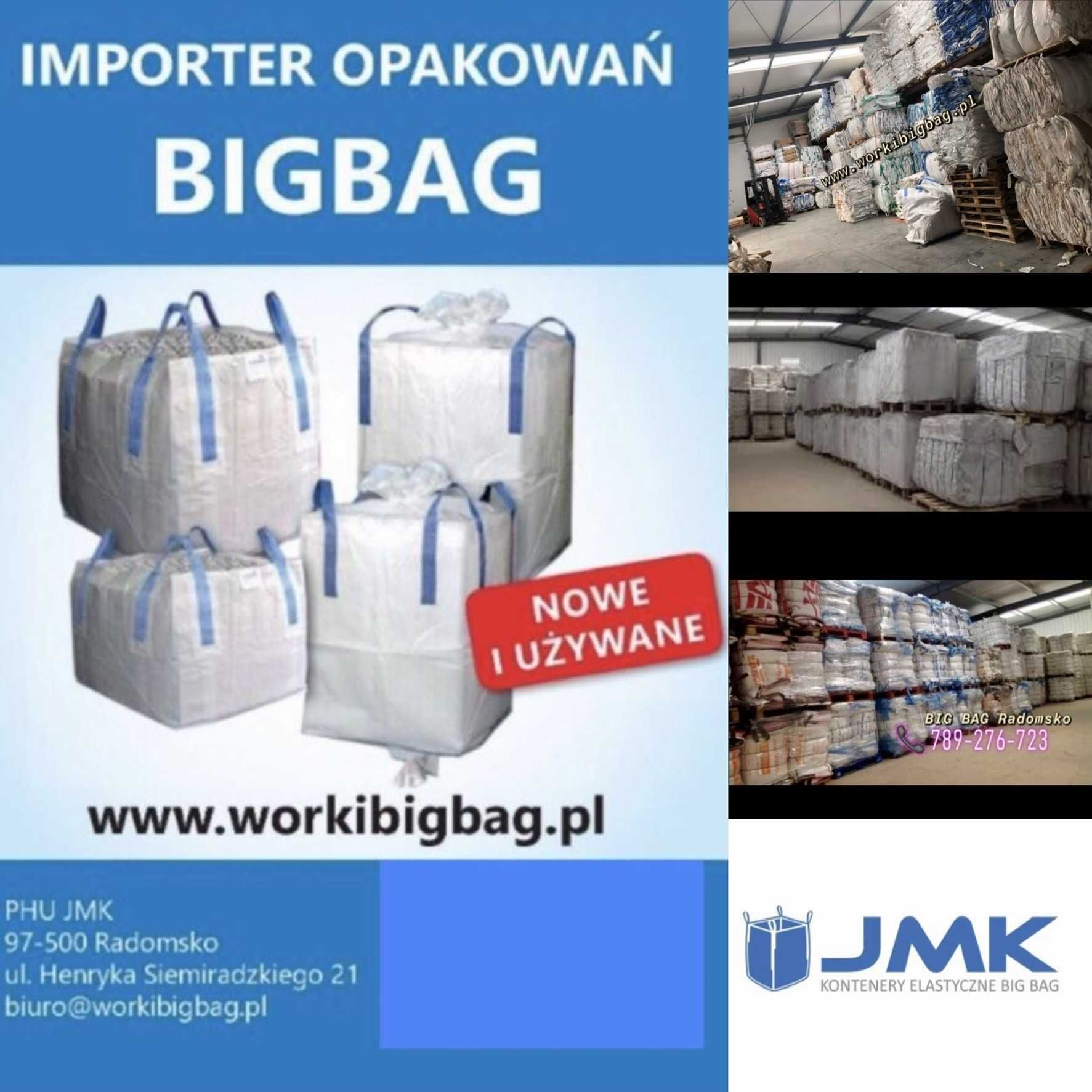 Nowe worki BIG BAG  91x90x190 big bag bagi begi z ATESTEM spożywczym