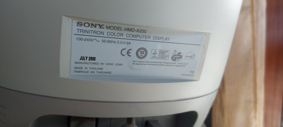 Monitor computador da Sony