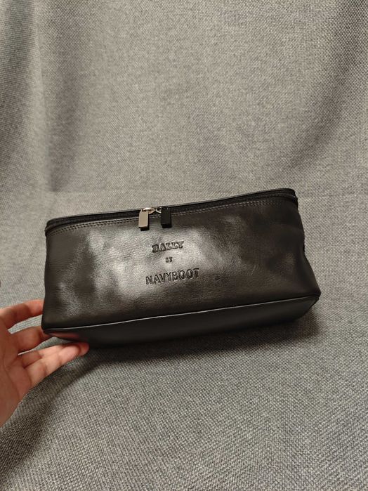 BALLY сумка чоловіча шкіряна чорна несесер косметичка дорожня барсетка