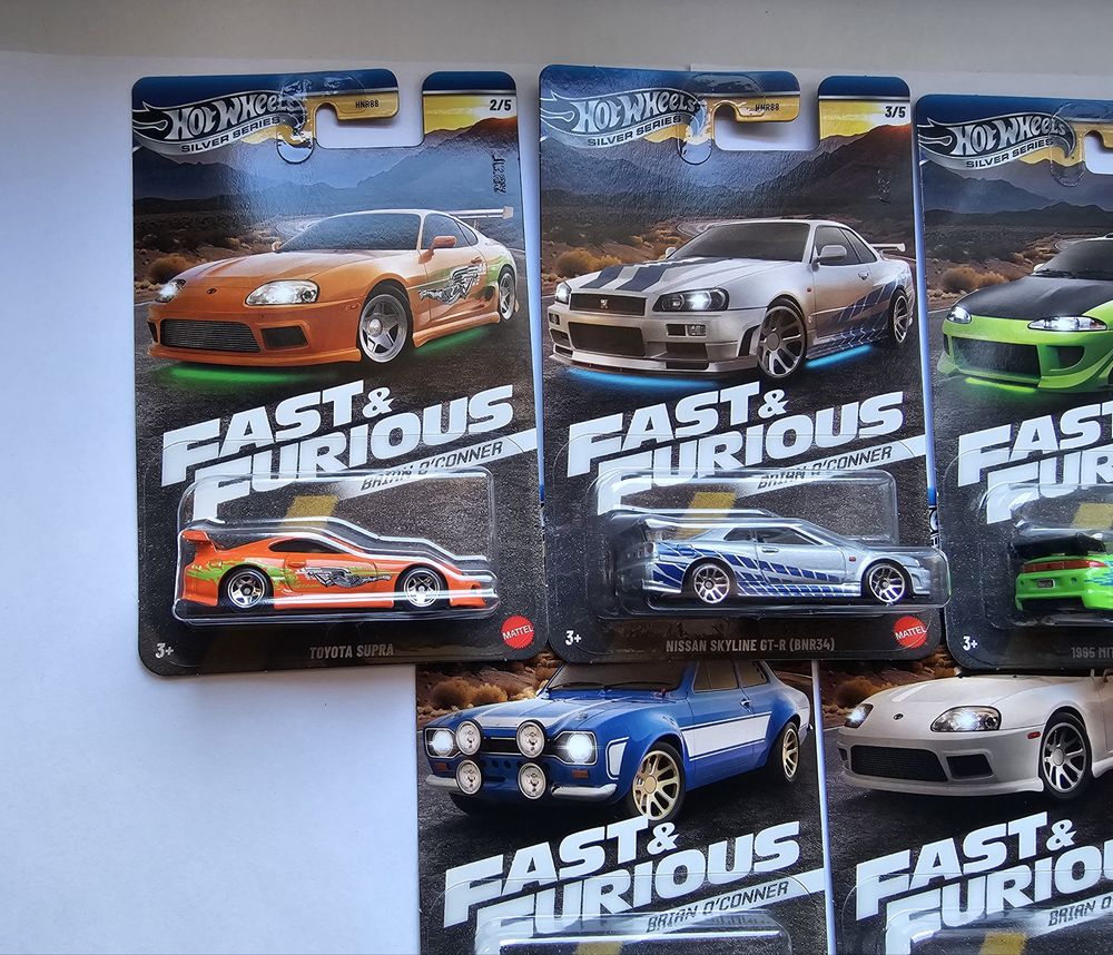 Hot Wheels Fast & Furious zestaw 5 autek Szybcy i Wściekli 1:64 HW