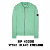 STONE ISLAND emerald zip hodie