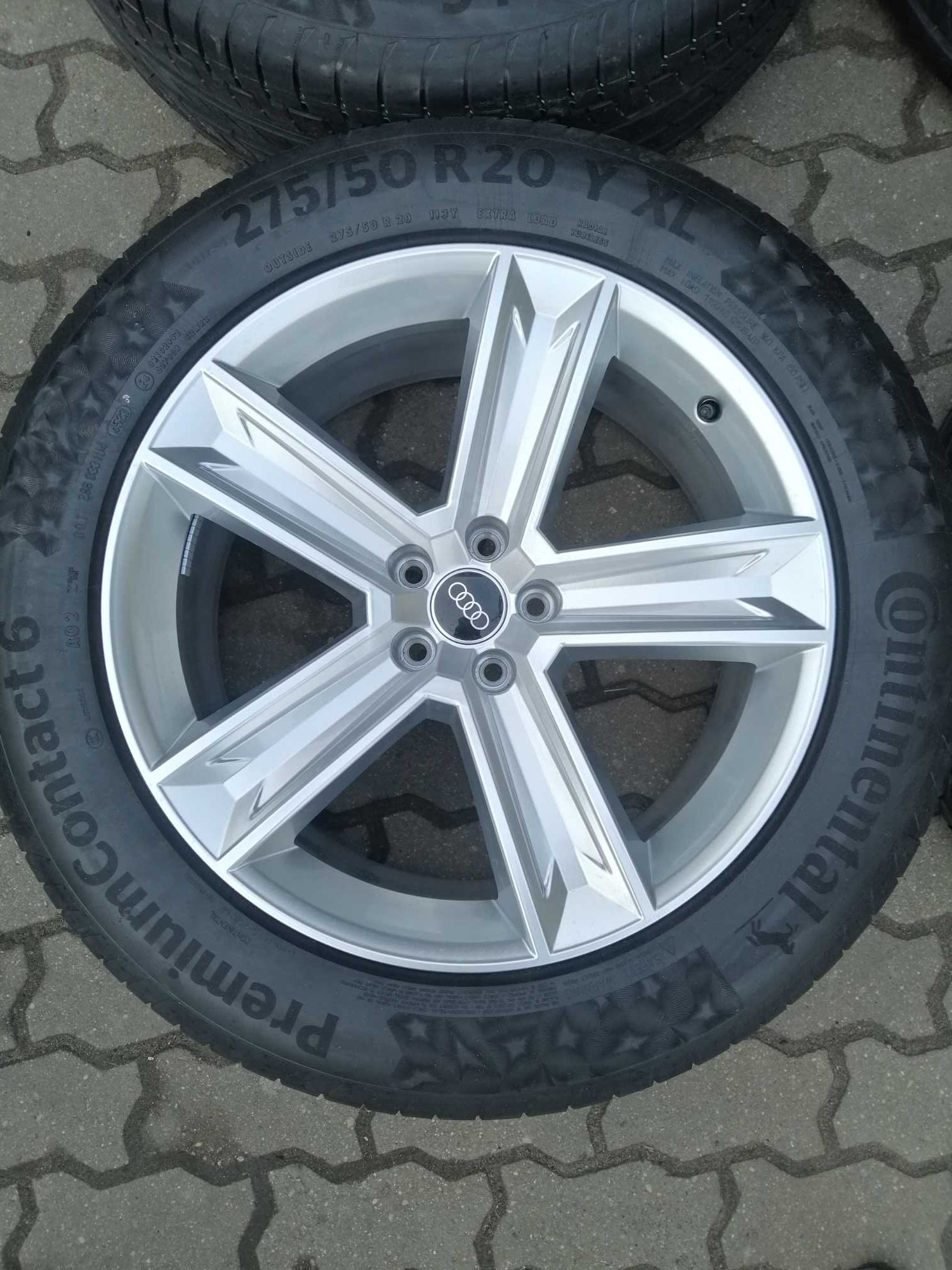 Koła Felgi Alufelgi 5 x 112 R 20 Oryginalne Audi Opon Conti Jak Nowe