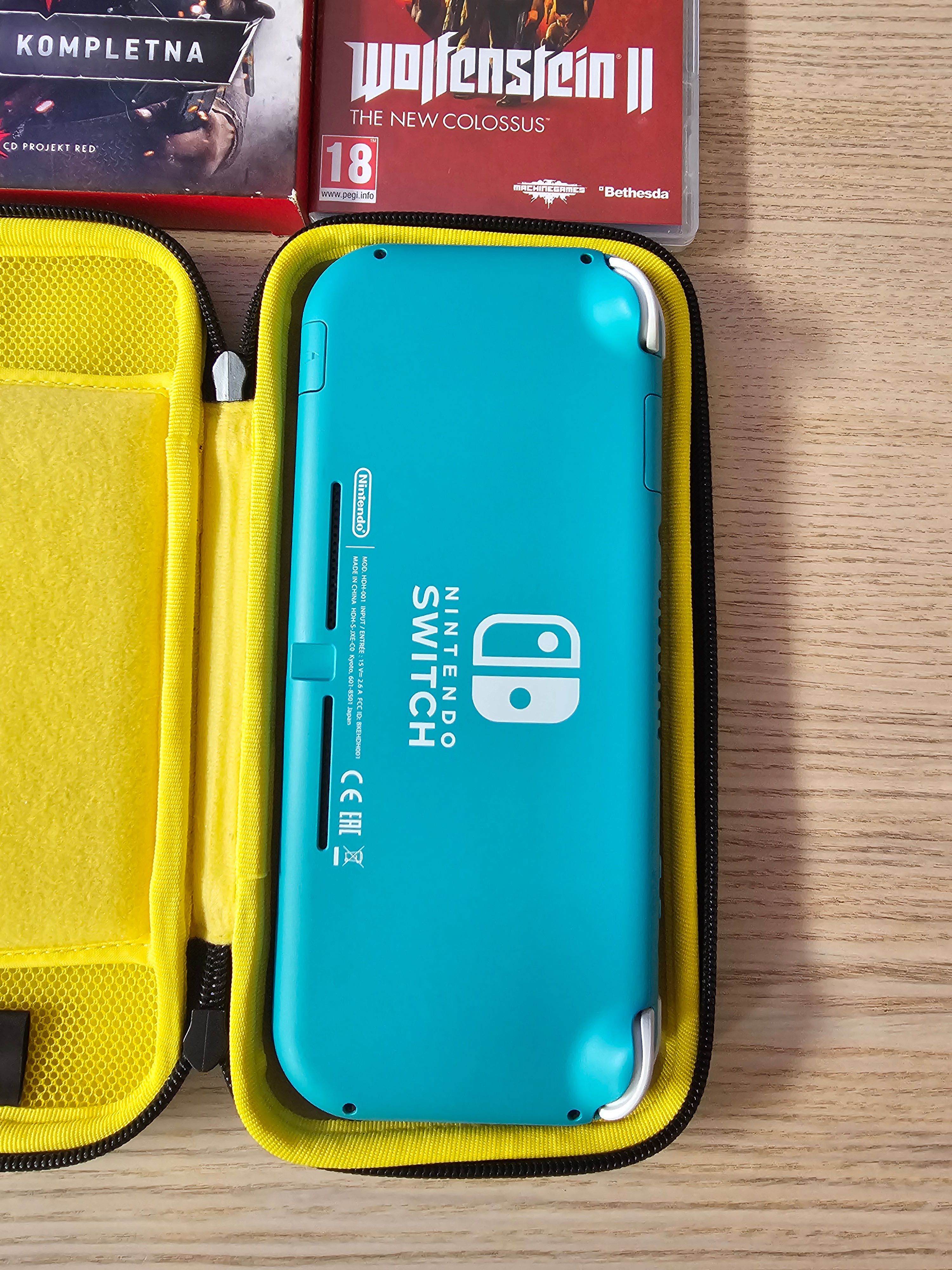 Nintendo Switch Lite + etui, szkło, karta pamięci, Wiedźmin 3, Wrocław