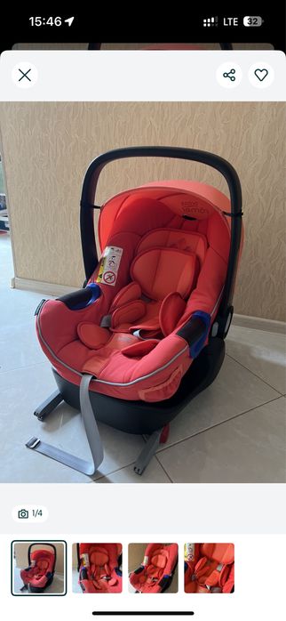 Автолюлька з базою isofix  Britax Römer Baby-Safe автокресло