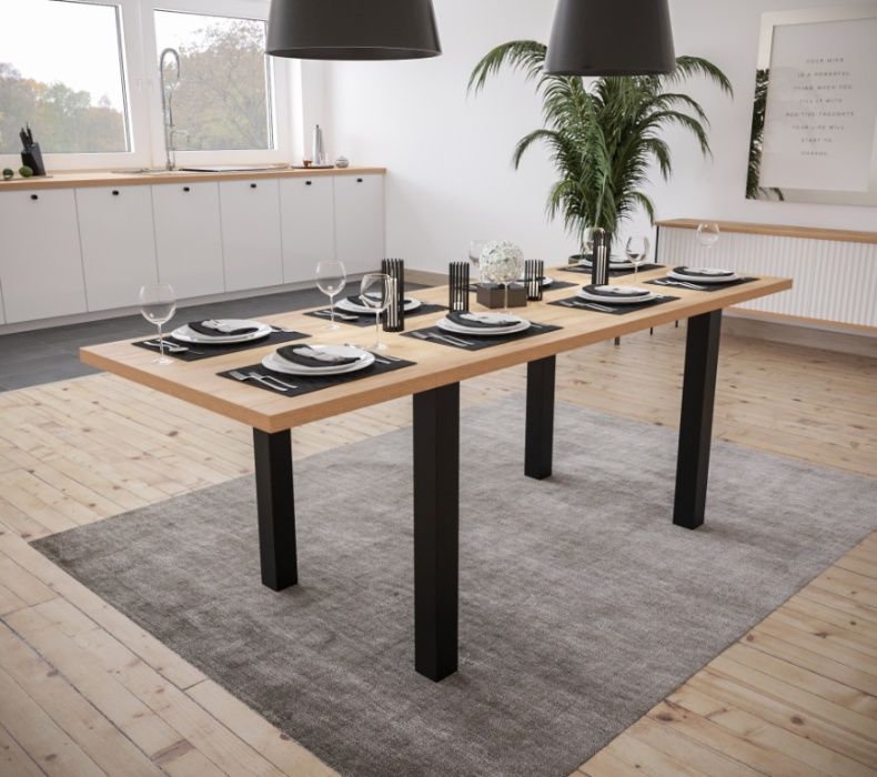 stół rozkładany Loft NILS 140-240/80 Lancelot Artisan Craft Hikora Son