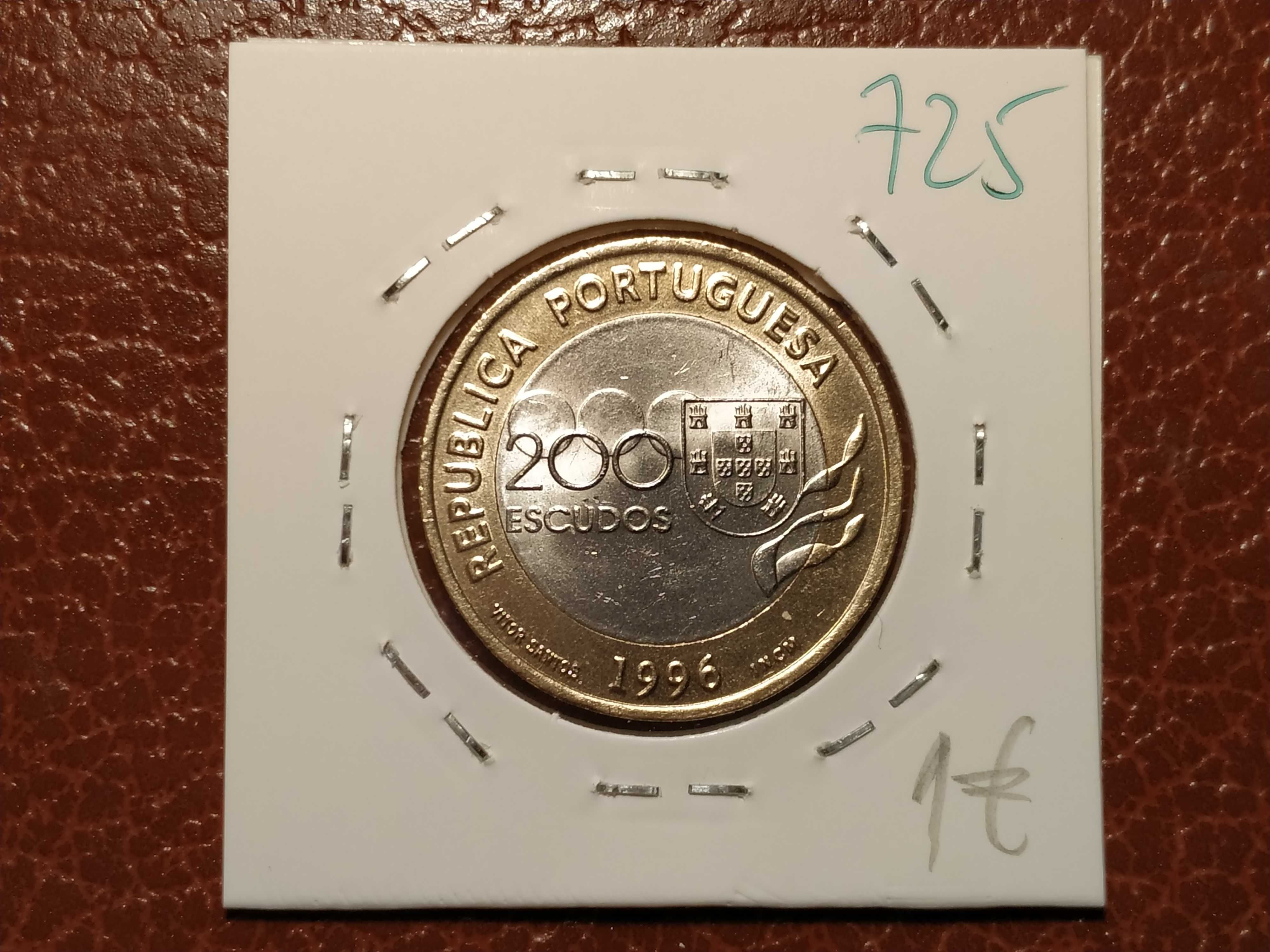 725 Moeda de 200 escudos de 1996 Jogos Olimpicos Atlanta (Bimetálica)