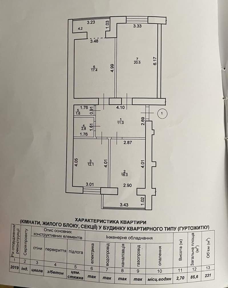 3 кім квартира вул Берегова