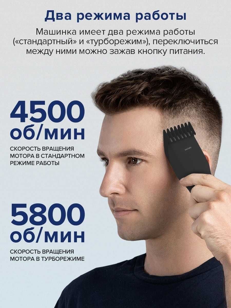 Машинка для стрижки триммер Xiaomi ENCHEN Boost Hair ножницы и накидка