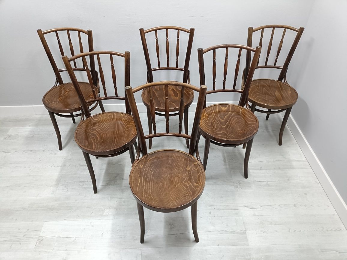 Krzesła gięte Thonet Fameg Radomsko  6szt