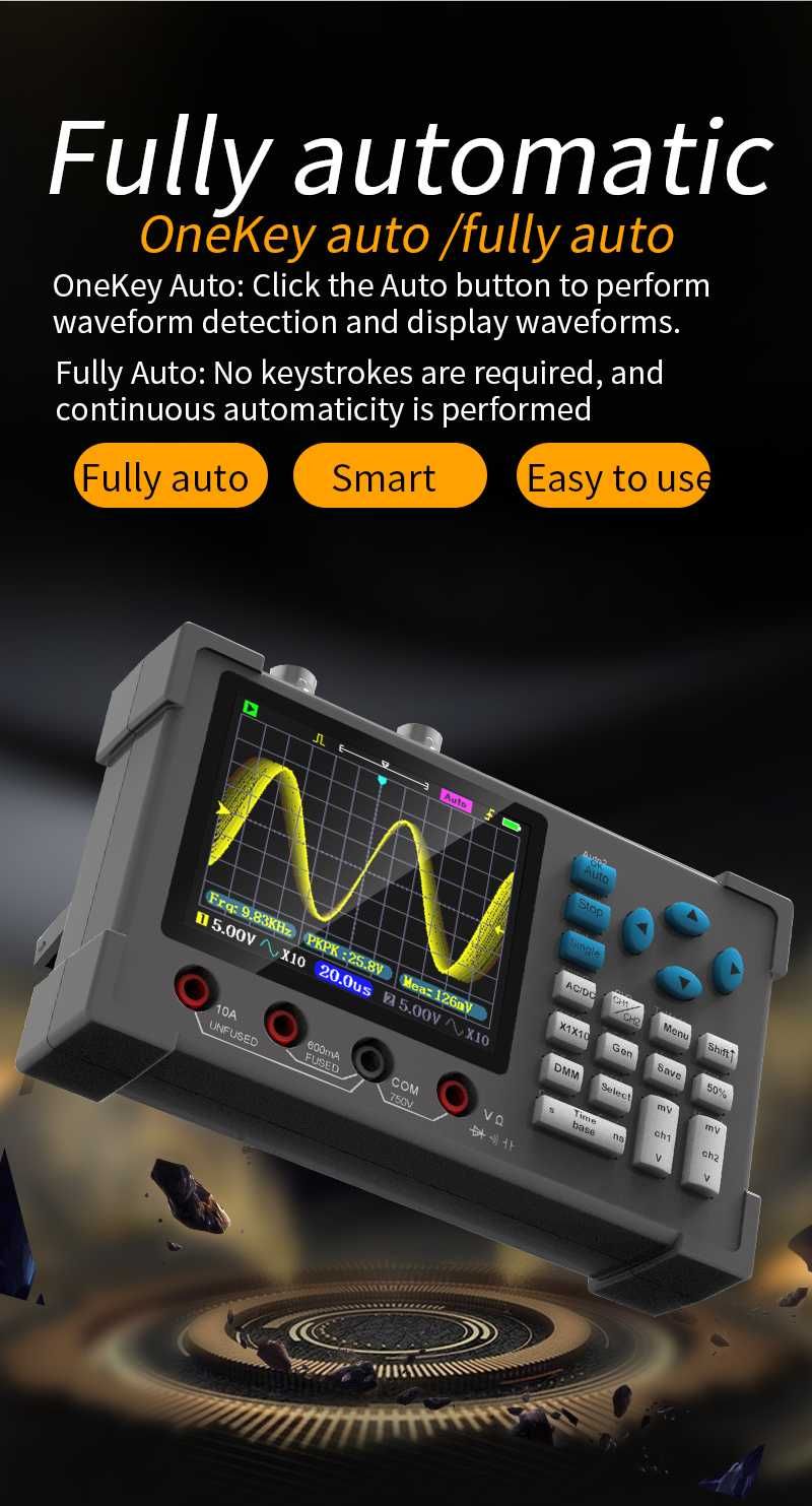 Nowy oscyloskop Zeeweii DSO3D12 120/60Mhz multimetr generator 2sondy