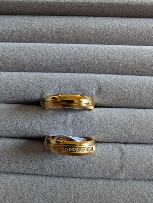 Alianças ouro lâminado 18k lindíssimas