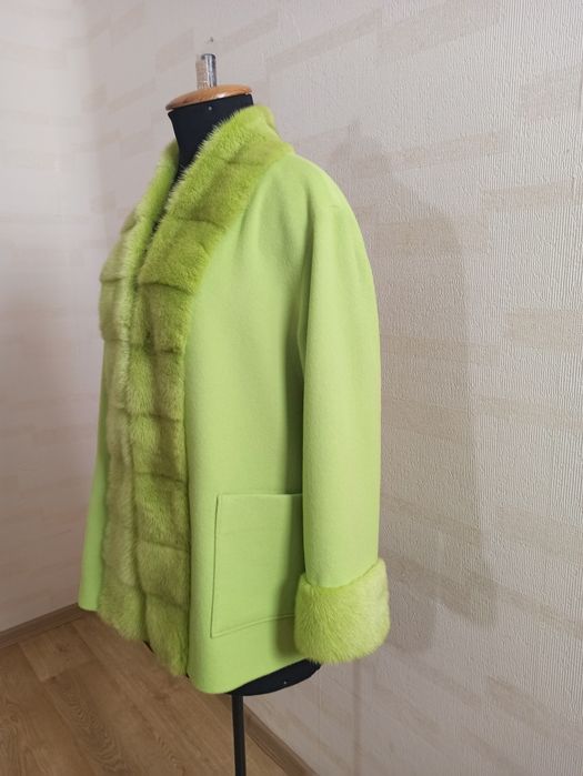 Пальто вовна, кашемір з натуральною норкою