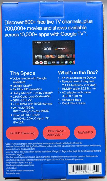 Onn 4K Plus НОВЫЙ