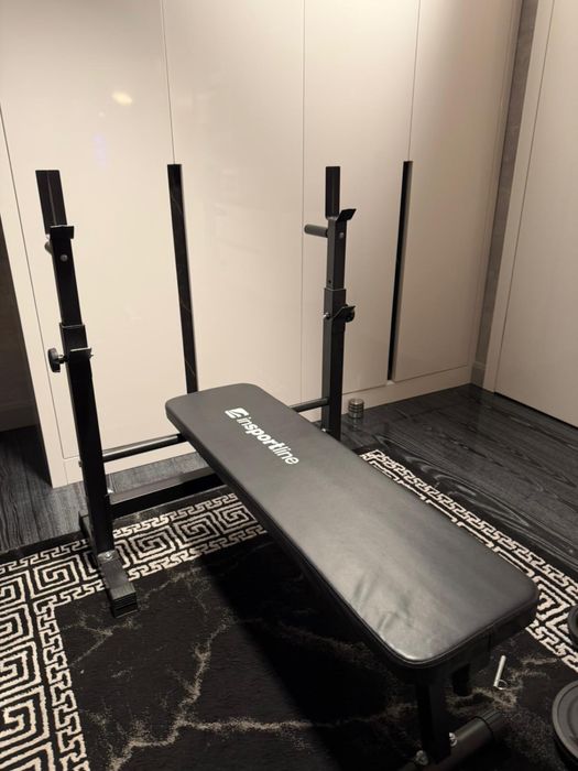 Zestaw Siłownia domowa, ławka stojak obciązenia