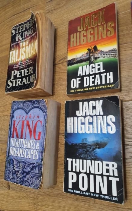 9 książek po angielsku, Stephan King, Patricia Cornwell, Jack Higgins