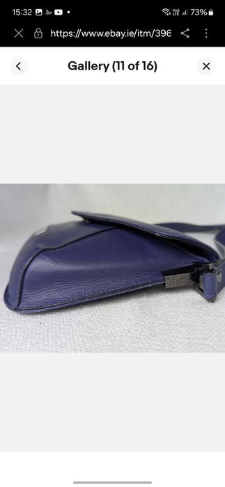 фіолетова шкіряна сумка через плече Pied A Terre