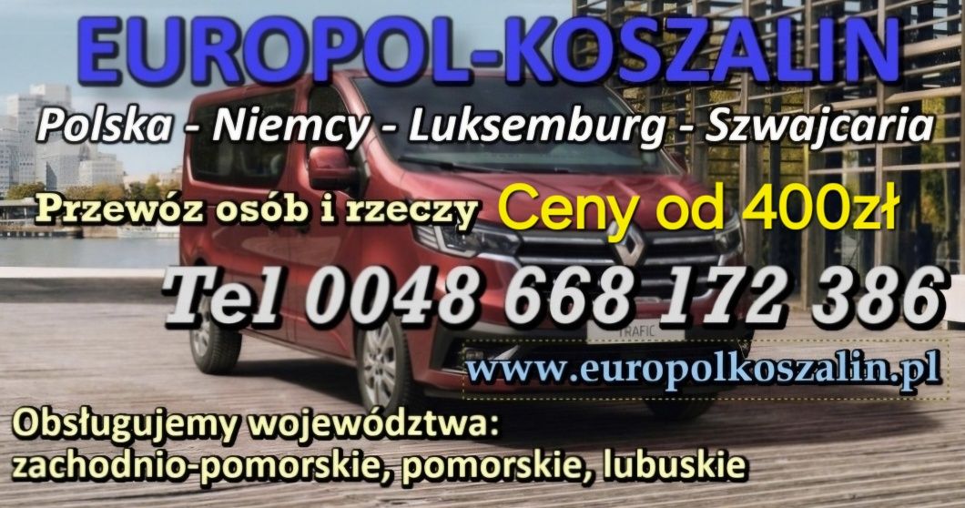 Usługi Transportowe Przewóz osób  Niemcy Luksemburg Szwajcaria Belgia