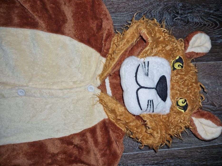 Слип, пижама, кигуруми лев для мальчика на 9-10 лет