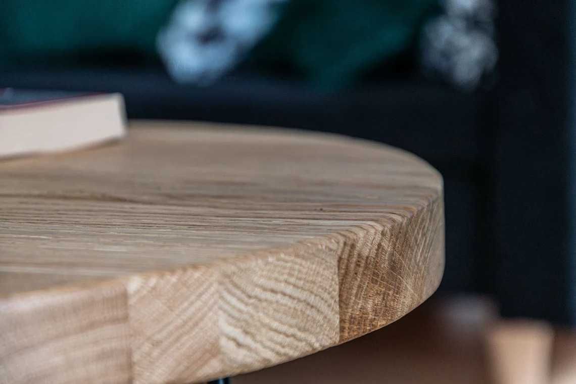 Stolik Kawowy Dębowy nowy 50cm lakierowany wysyłka loft stół salon