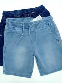 Krótkie spodenki, NOWE, 2-pak, rozmiar 9-10 lat 140, soft jeans