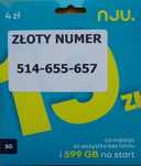 Łatwy numer, złoty numer, starter Nju