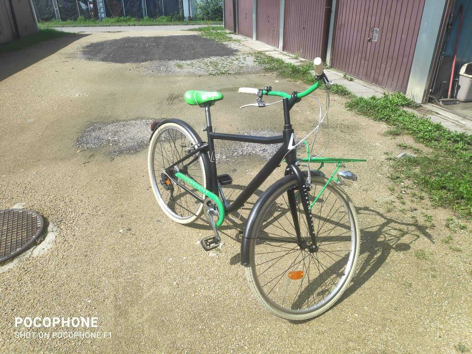 Rower miejski oldschool bagażnik z przodu