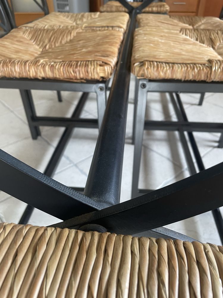 Mesa Jantar Vidro 6 cadeiras