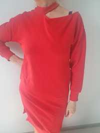 Sukienka czerwona LaLeLi Uni 36, 38, 40 z chokerem