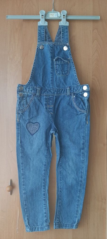 Spodnie/ogrodniczki dżinsowe/jeansy dziewczęce długie 92-98