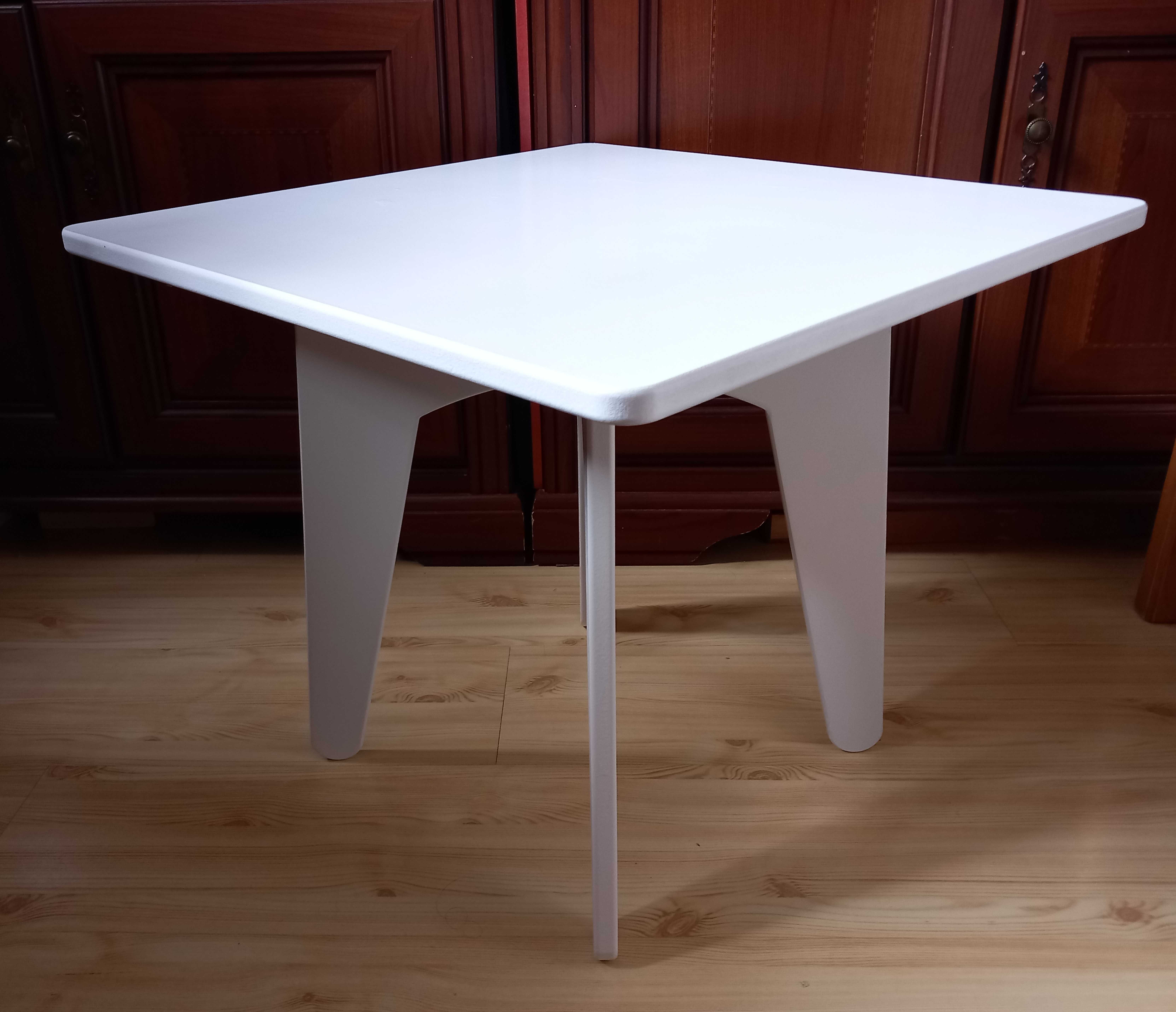 Stolik kawowy podręczny biały Stół dla dziecka55x55 wys.46