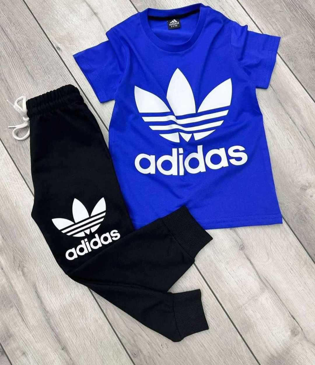 komplet adidas koszulka spodnie 110 116