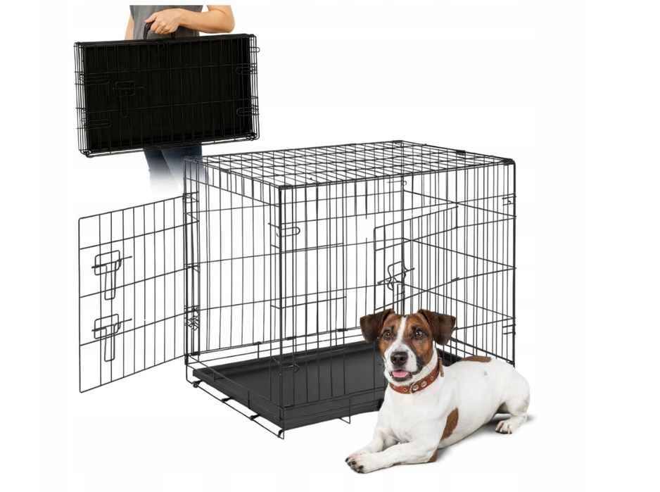 Klatka dla psa 76x53x48cm L kennel, do samochodu, domu.