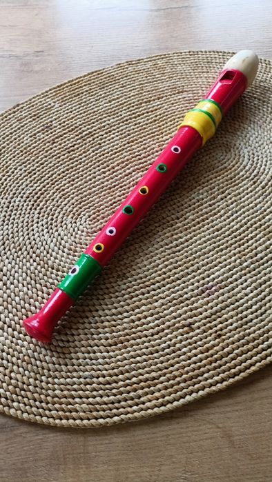 Flet drewniany kolorowy