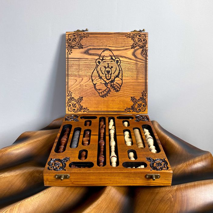 шахмати, шашки з дерева шахматы, нарды, 3/1 из дерева