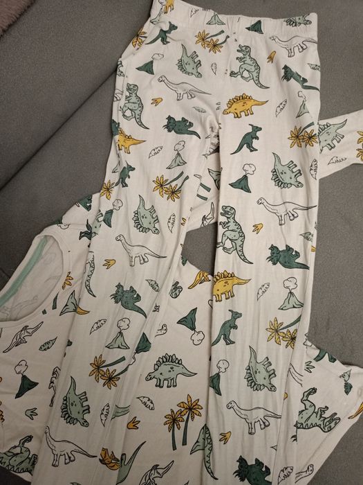 Piżama chłopiec dziewczynka dinozaury 122/128
