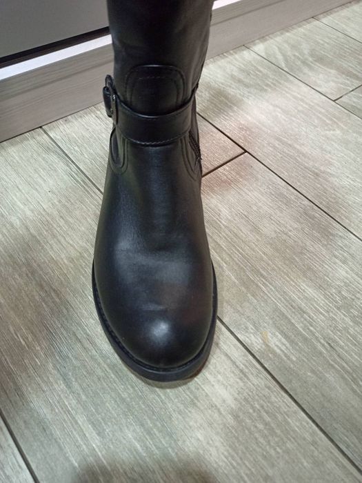 Зимние сапоги кожа