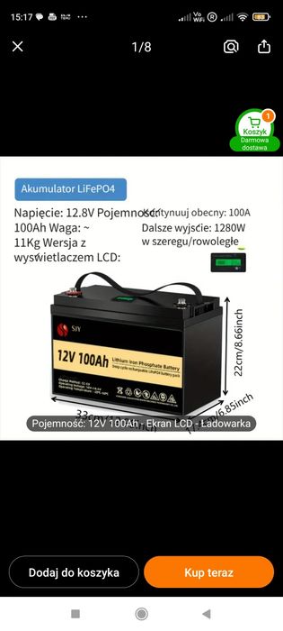 Akumulator lifepo4 100 ah