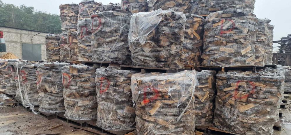 Drewno Kominkowe DĄB / BUK / BRZOZA - Pakowane 1,6 M3, Drzewo / Opał