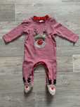 Śpioszki pajacyk świąteczny renifer rozm 0-3m / 62cm
