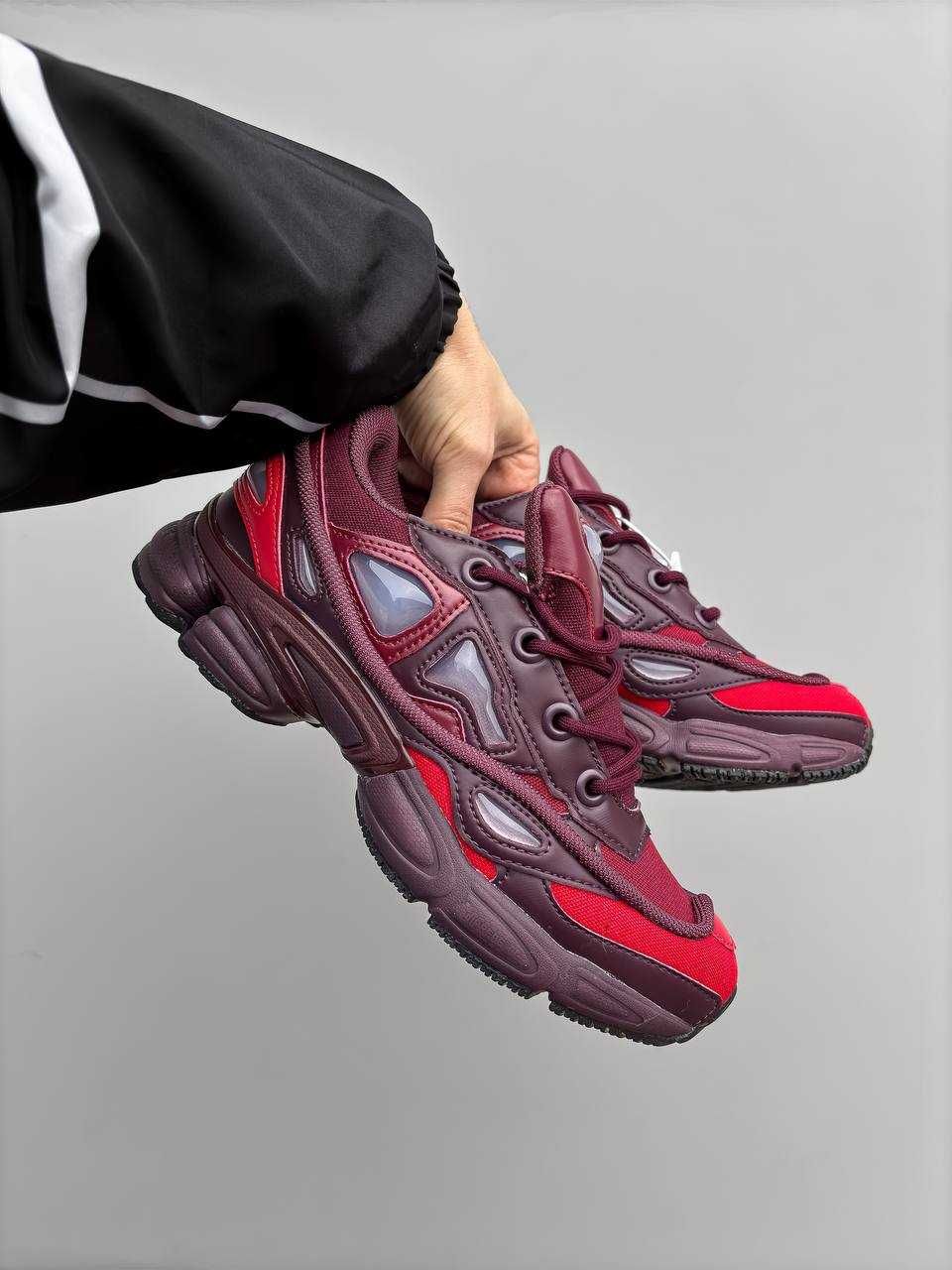 Кросівки Adidas x Raf Simons Ozweego III Burgundy / Red Vine / вишневі