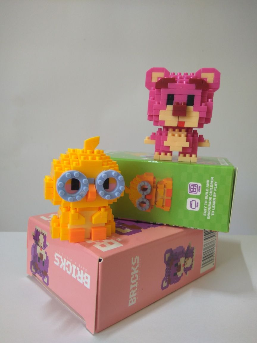 Лис, зайка, стич, качка,  дональд дак, микки маус, ведмежа, BRICKS