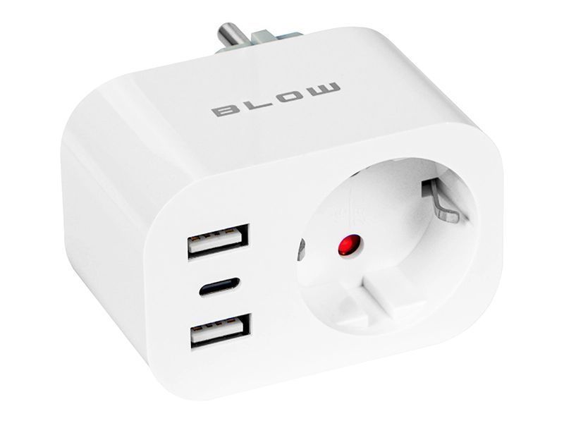 Inteligentne gniazdko sterowane WiFi TUYA USB + 2x USB-C 72-077#