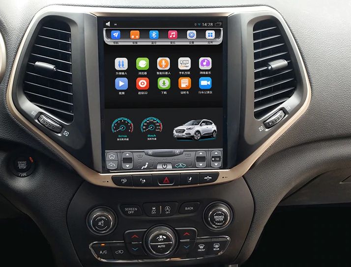 Radio nawigacja TESLA Android JEEP Cherokee V 2014- WiFi Bluetooth GPS