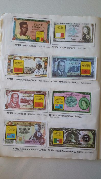 Colecção Notas de Banco de todo o Mundo 1972