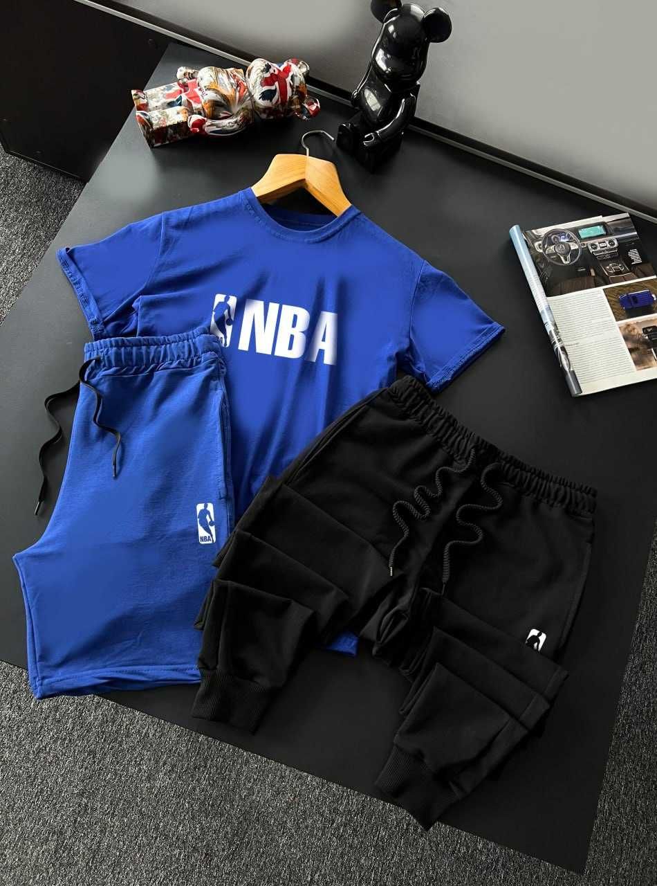 Спортивный костюм мужской NBA TNF Футболка Шорты Штаны Комплект летний