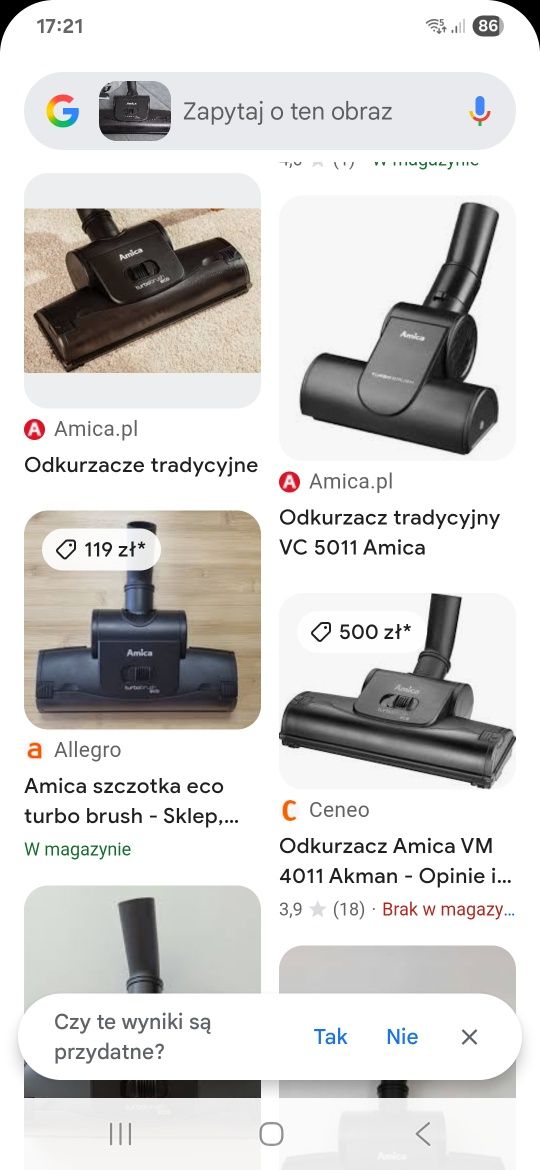 Akcesoria do odkurzacza AMICA