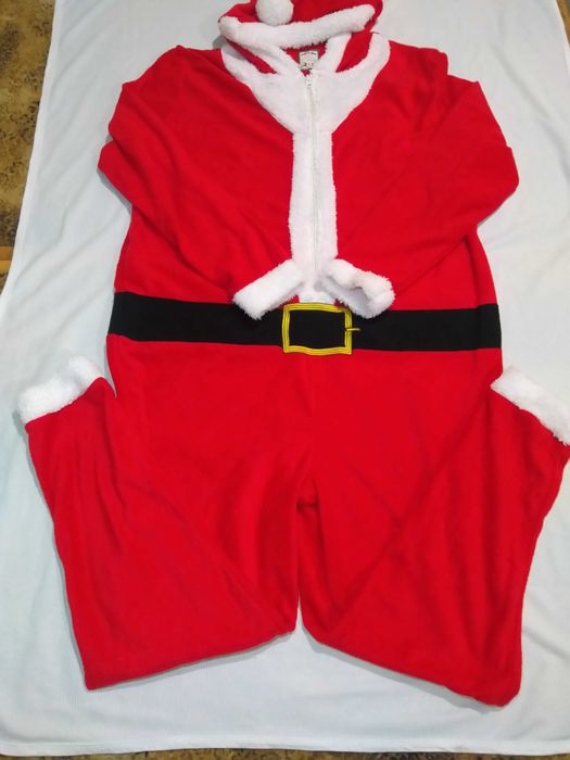 Мужская,флисовая кигуруми,Санта Клаус